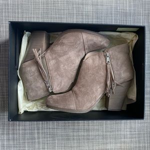 Rag and Bone suede zip booties
